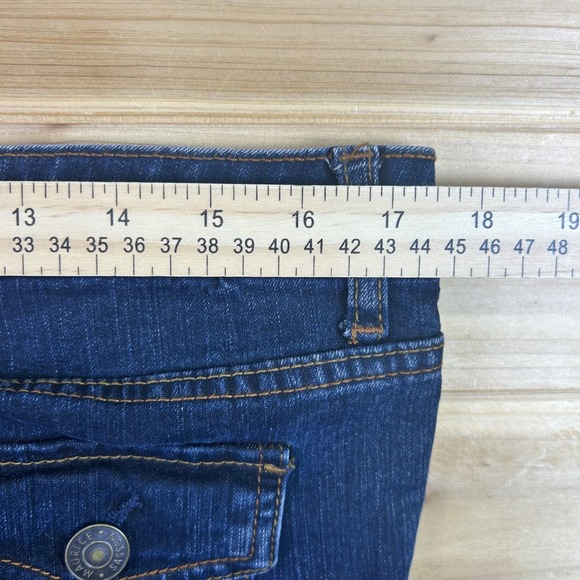 Maurice Sasson Jeans Womens 10 Boot Cut Mid Rise Dark Wash Denim Blue Jeans - Picture 6 of 9